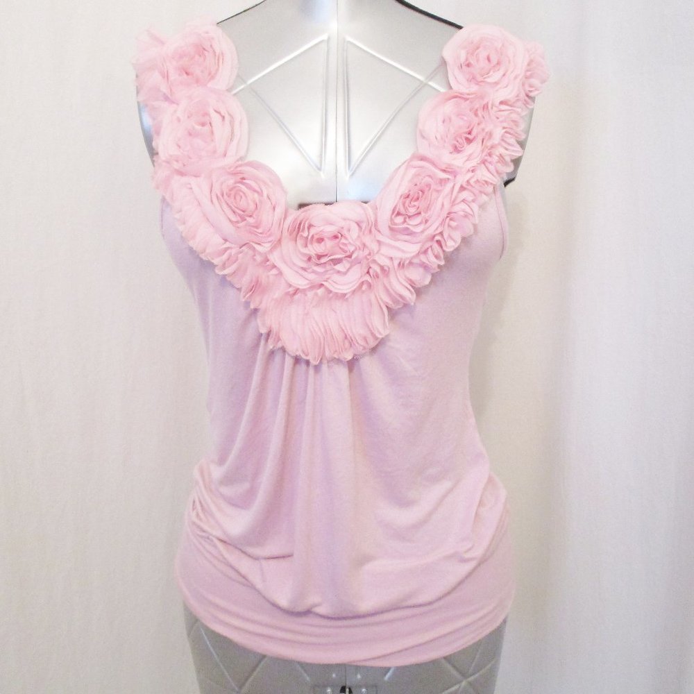 Julie's Closet Floral V Neck Racerback L